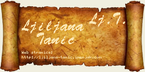 Ljiljana Tanić vizit kartica